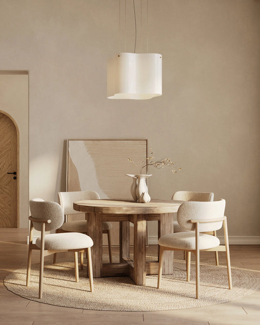 Deia - okrągły stół jadalniany z drewna dębowego