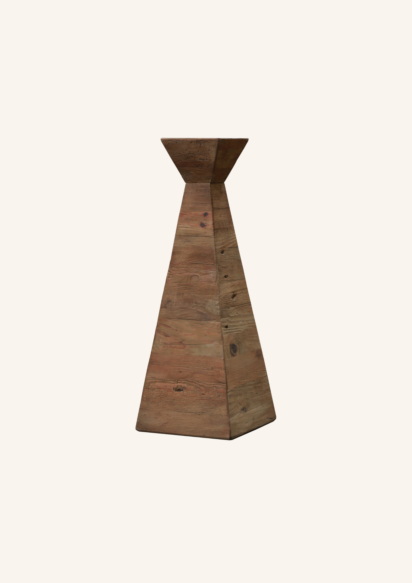 Moen - świecznik z drewna z recyklingu