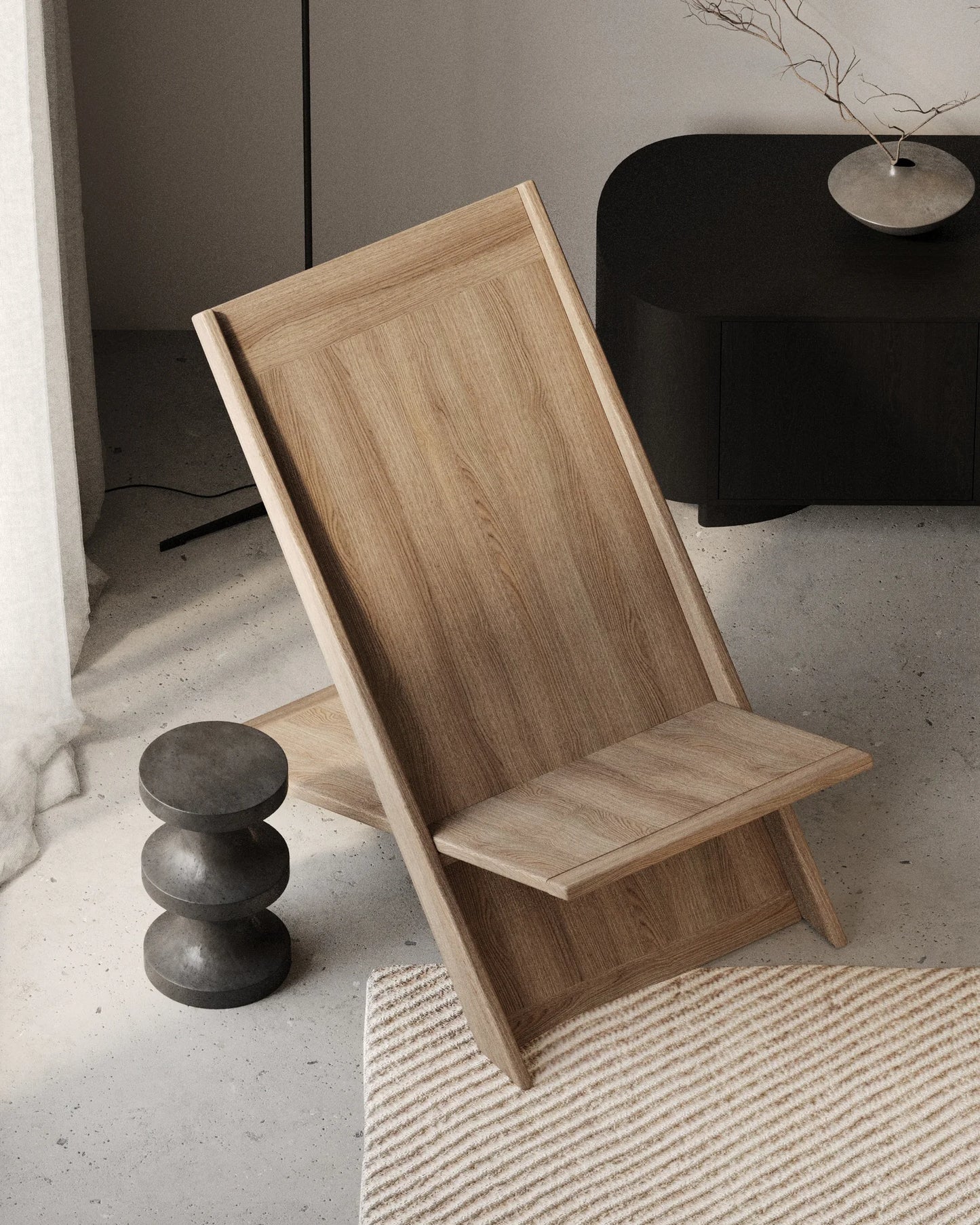 Hauk - krzesło z drewna dębowego