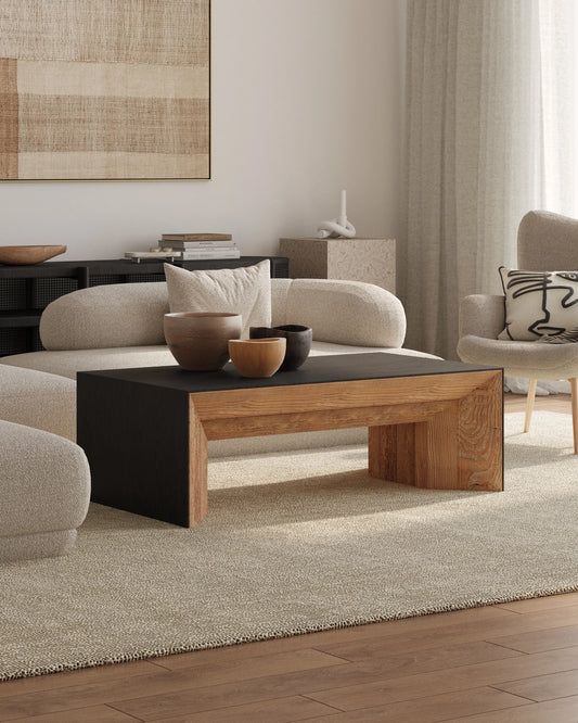 Duca - prostokątny stolik kawowy z drewna sosnowego