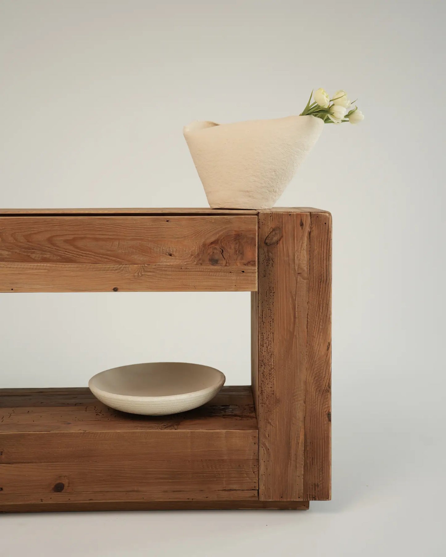 Luna - konsola drewniana z szufladą